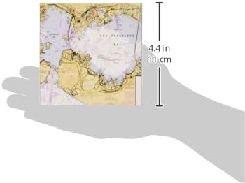 3drose cst_204896_1 Impressão da mapa náutica de São Francisco Bay, montanhas -russas macias,