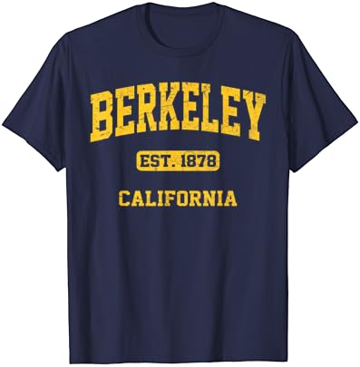 T-shirt de estilo atlético do Estado Vintage Berkeley California CA