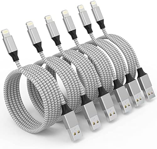 [Apple MFI Certified] 6pack [3/3/6.1/6.1/6.1/10ft] IPhone Cable Lightning Cable Iphone 14Pro/14/13Pro/13/12Pro/12/11pro/11/Xs