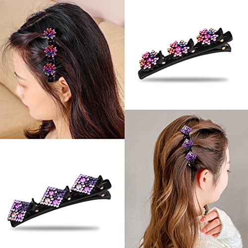 ASTARON 6 PCS CLIPES DE CABELO ASSLIGADO DE GRANÇAS DE MENINAS MENINAS, CLIPES DE CABELO DE CABELO BLING SHINE