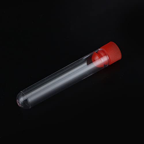 10 PCs 12x60mm Minamento de teste de teste de teste de teste de plástico transparente de laboratório com suprimentos de