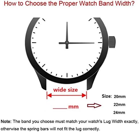 Huafiy Silicone Watch Bands Largura 20mm, 22mm, 24 mm de borracha.