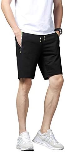 Shorts atléticos de Tansozer Mens com bolsos com zíper