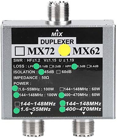 MX62 VHF+UHF Duplexador 144-148MHz/ 400 - 470MHz Combinente de antena interna de frequência diferente para VHF+UHF Duplexador