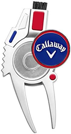 Callaway Unissex Adult Red, & Callaway 4 em 1 ferramenta DIVOT RED BRANCO AZUL, RED, AZUL BRANCO, ESCURA ASSONTE