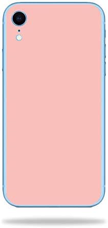 MightySkins Skin Compatível com Apple iPhone XR - Solid Blush | Tampa protetora, durável e exclusiva do encomendamento de vinil | Fácil de aplicar, remover e alterar estilos | Feito nos Estados Unidos