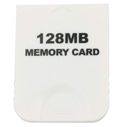 ALESUC 128MB Game Memory Card Compatível para GameCube Memory Card Color White com caixa de armazenamento