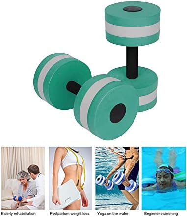 Ghupdy 1 par a aqua fitness barbells espuma halteres halteres de mão exercício de resistência à piscina
