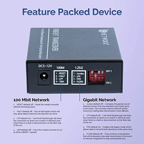 Gigabit Ethernet Fiber Media Converter - UTP a 1000Base -LX - St SingleMode, ...