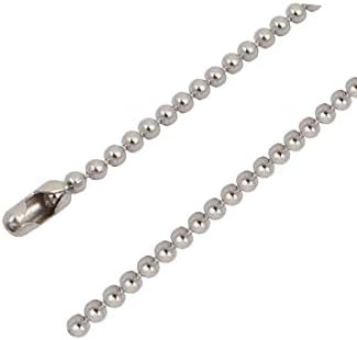 X-Dree 8pcs Aço inoxidável Chain Chain Chain Ball Chain Tone de prata de 1,5 mm dia 10cm Comprimento (8 piezas de acero corchete