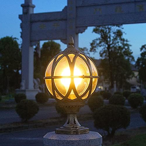 Iluminação de abajur de globo sdfdssr acessório de lâmpada vitoriana tradicional lâmpada de pilar ao ar livre e27 coluna de pátio