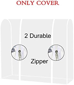 Tampa do rack de vestuário TZBBL 5 pés com forte tampa de trilho de proteção com zíper 47 x 20 x 59 -cubra apenas