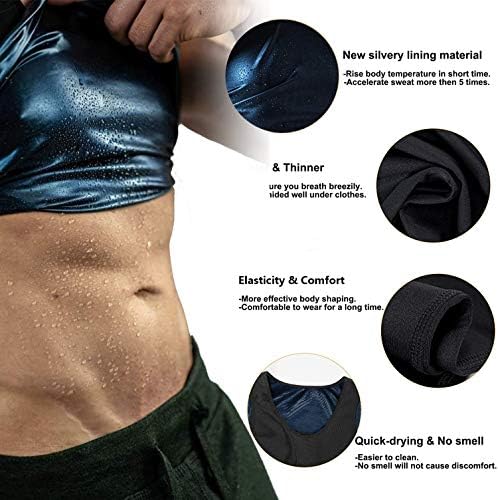 Aoymay Sauna de sauna masculina Survedora Shaper Shaper Workout Tampo Tampa da tanque para homens