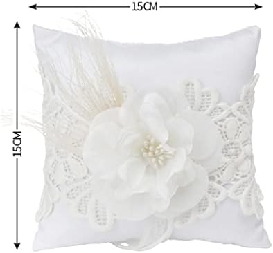 Cesto de menina de flores sjydq e ringue de travesseiro de urso - cestas de casamento de valor fofo - decorar marfim decorar