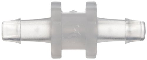 Valor Plastics Straight Thru do conector, Barbs da série 500, tubo de identificação de 1/16 , Kynar Pvdf