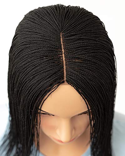 Perucas trançadas, tranças Wow Wigs Twisted Wigs, Micro Million Twist Wig - Color 1 - 18 polegadas. Perucas sintéticas trançadas