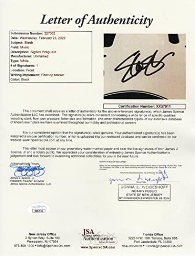 Slash assinou o Autógrafo Fender Telecaster Guitar Wiper W/ James Spence JSA Carta de Autenticidade - Guns N 'Roses Guitar