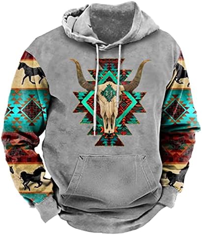 Hoodies saxigol para homens design gráfico de graphic étnico geométrico o asteca Pullover plus size sweetstring colorinho de pescoço
