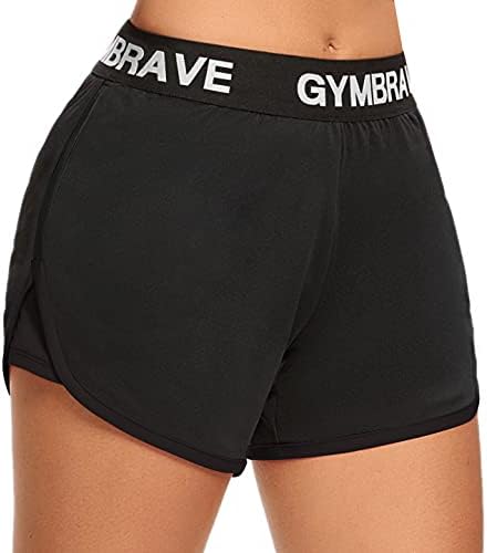 Surquías de lounge de 5 '' de gymbrave feminino com bolsos de treino de yoga shorts casuais atléticos com cintura elástica