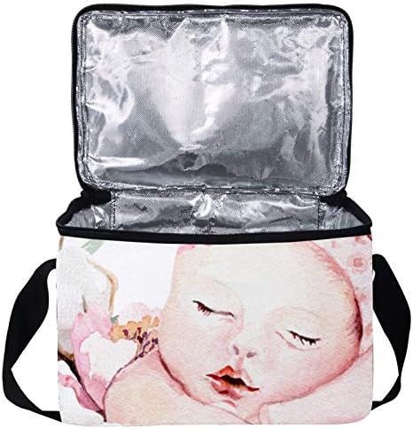 Lancheira à prova de vazamentos, caixa de bento isolada para homens mulheres adultas, balde de almoço reutilizável com tira de ombro recém -nascido bebê