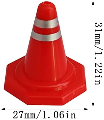 Cone de tráfego em miniatura de Yyangz 20pcs Sinais de tráfego de plástico miniaturos, mini sinais de estacionamento para