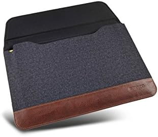 Maroo Microsoft Surface 3 Manga da floresta - manga elegante para manter a superfície 3 confortável e confortável, porta -caneta, couro sintético marrom e exterior de lã cinza, interior de microfibra não arranhado