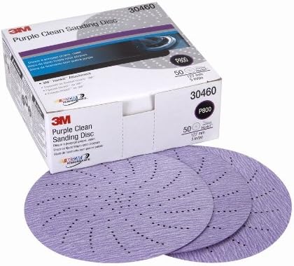 3m Hookit Purple Clean Landing Disc 334U, 30460, 5 pol, grau P800, 50 discos por caixa