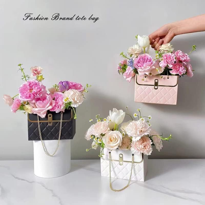 Balins 5pcs Paper Flower Gift Bacs Bouquet Bags Box com manusear bolsa de bolsa de florista Presente Casamento de casamentos