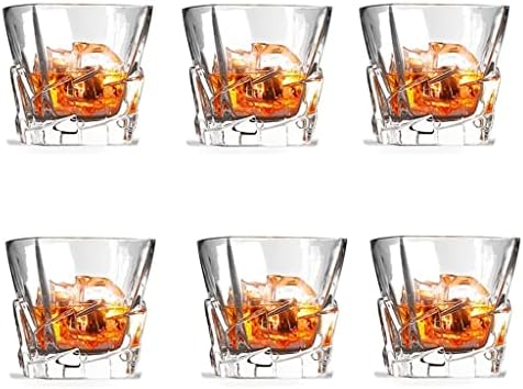 Friendlyss Conjunto de 6-320 ml de iceberg Whisky Glass Par de lavar louça de lavar louça, presente exclusivo, ótimo para uísque