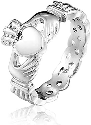 Minijewelry irlandês claddagh amor coração anéis