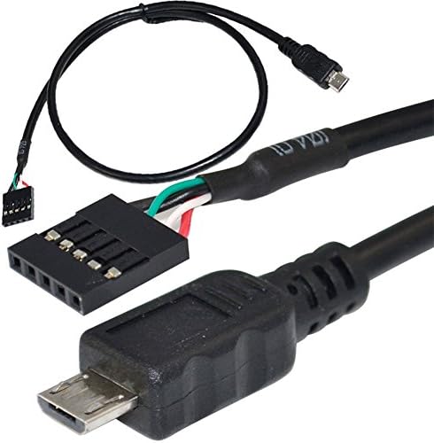 50cm Micro USB 5pin macho a 1x 5pin fêmea 0,1 Cabinho de placa -mãe de cabeçalho USB de 0,1