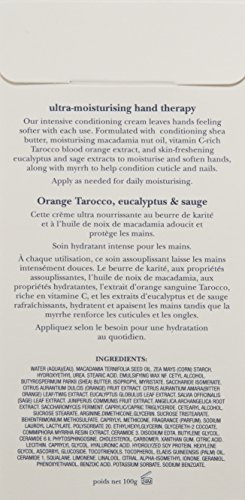 Crabtree e Evelyn Ultra-oisturizando terapia manual, laranja de tabaco, eucalipto e sálvia, 3,5 oz