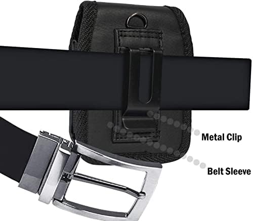 Saco de cintura da bolsa vertical de nylon de Yhuisen com clipe de metal com loop de cinto compatível com samsung