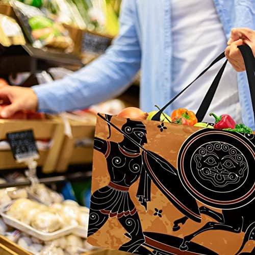 Casçamento de compras reutilizáveis ​​Antigos Deuses Portáteis Dobring Picnic Grocery Bags