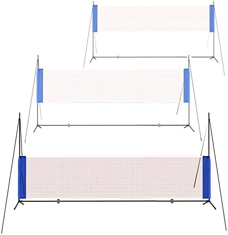 Altura portátil de badminton tênis de vôlei ajustável Conjunto de equipamentos esportivos multiuso com bastões e saco