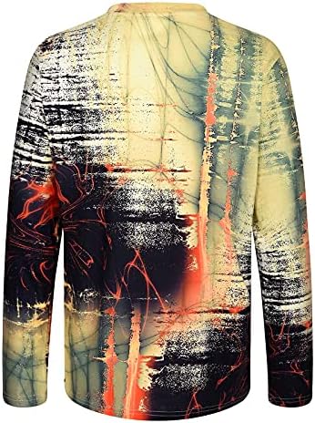 Badhub Men Tie-Dye Style T-shirts Hipster Hip Hop Tops de manga longa de tamanho longo