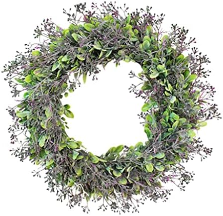 TJLSS Lavanda Grueta Garland Folhas verdes Ornamento para janelas de casamento Decoração de casa do jardim