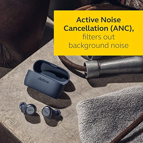 Jabra elite ativo 75t verdadeiro bluetooth, marinha - fones de ouvido para corrida e esporte, estojo de carregamento