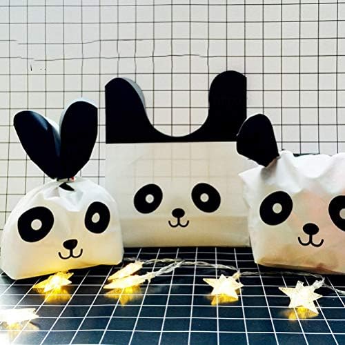 ABAODAM 50PC Adorável bolsas de doces panda guloseimas de plástico Trelas