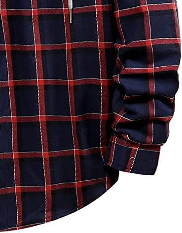 Sorto para homens Buffalo Botão xadrez para baixo para moletons de astéticos Selta Slim Fit Soft Tartan Certy Sweetshirt