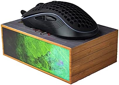 Castle Ultralight PC Mouse Wired USB com shell de favo de mel - mouse de jogos de sensor óptico de 10k DPI - mouse ambidextroso com iluminação RGB e 8 botões programáveis