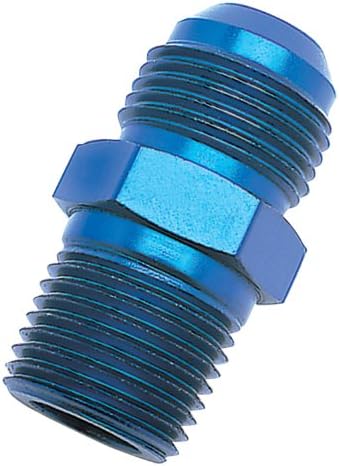 Russell 670150 Alumínio anodizado azul -6an Flare para adaptador de pressão de tubo de 1/2