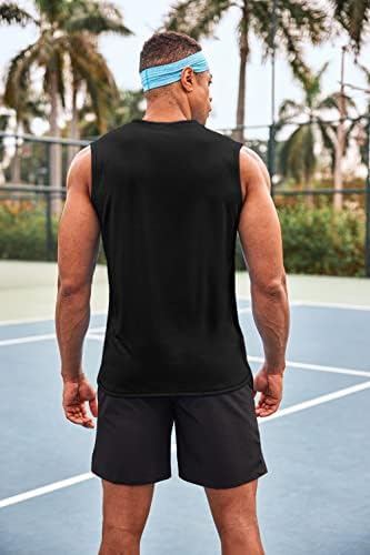 Coofandy Men's 3 pacote tanque de treping tampas de ginástica camisas sem mangas V camiseta muscular de pescoço de pescoço camiseta
