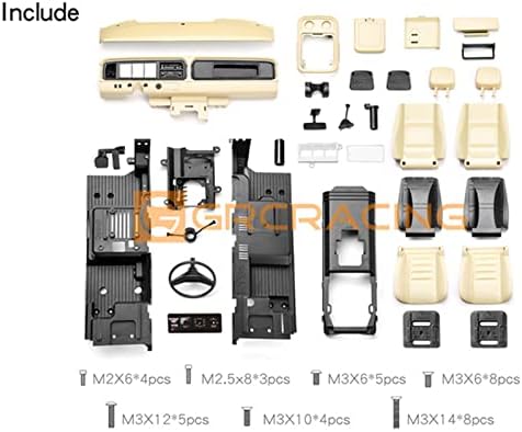 RC CARRO INTERIOR FULLO CORPO DE CACA DE CABELA COMPLETO KIT PARA 1/10 RC CRAWLER TRAXXAS TRX-4 TRX4 BRONCO G161R （BRANCO）