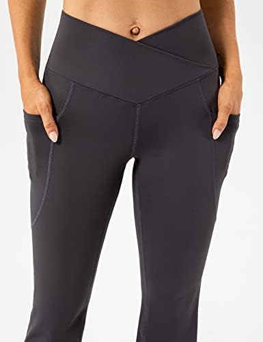 LAVENTO FEMNIã Bootcut Yoga Flee Leggings para mulheres