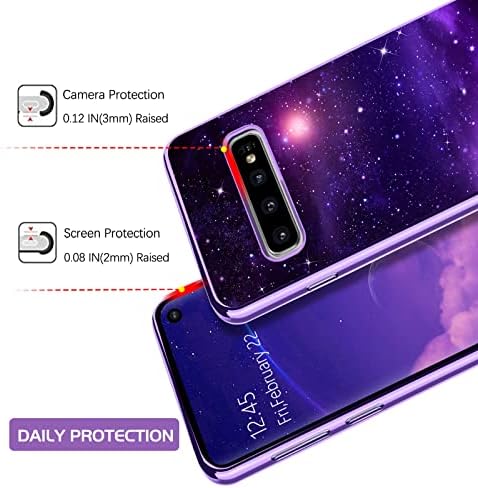 Domaver Galaxy S10 Case Samsung S10 Glow in the Dark Nebula Space Luminous Slim Lightweight Protective Men- Nebulosa Brilhante
