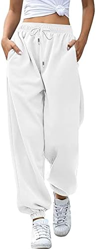 Miashui plus size calças para mulheres altas femininas para mulheres calças de moletom de calça de calças de ioga de cintura alta