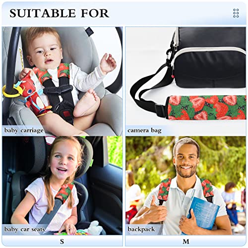 Strawberry Feliz Dia de Ação de Graças Tampas de assento de carro para crianças bebês 2 pcs tiras de assento de carro almofadas