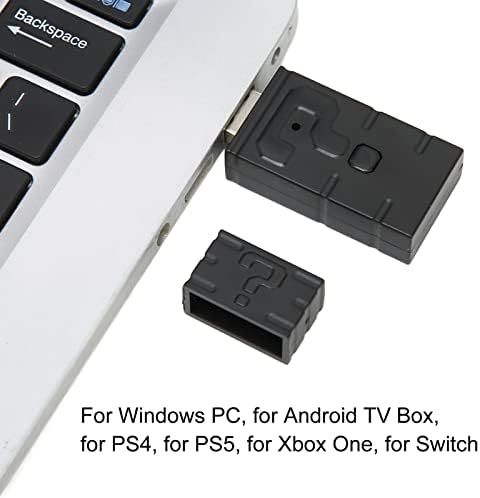 Conversor de manuseio, adaptador de controlador sem fio pequeno plugue ABS e reproduza baixa latência prática para PS5 para
