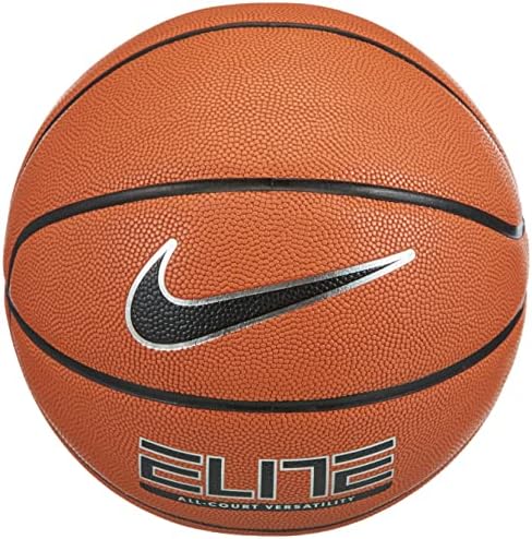 Nike Unisex - Elite All -Court Basketball, Amber Metallic Silver/Black, 7, Amber Black Metallic Silver Black